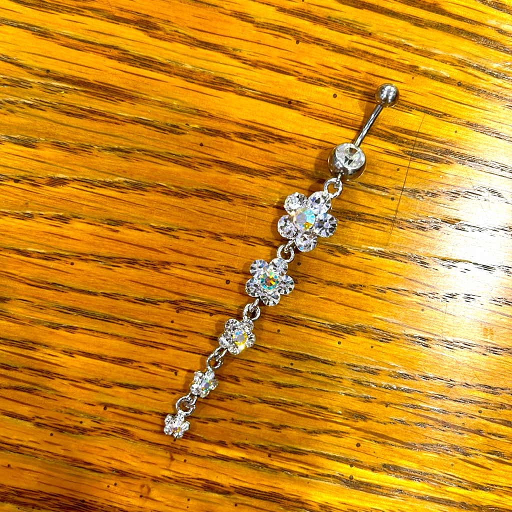 Crystal Dangle Belly Ring